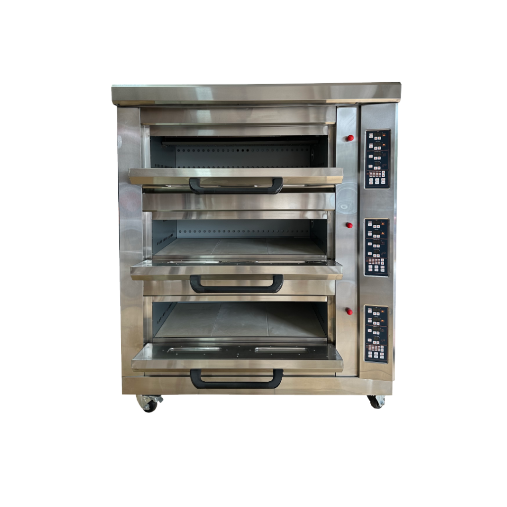 GFO-6C HORNO A GAS DE 3 NIVELES CON PIEDRA REFRACTARIA